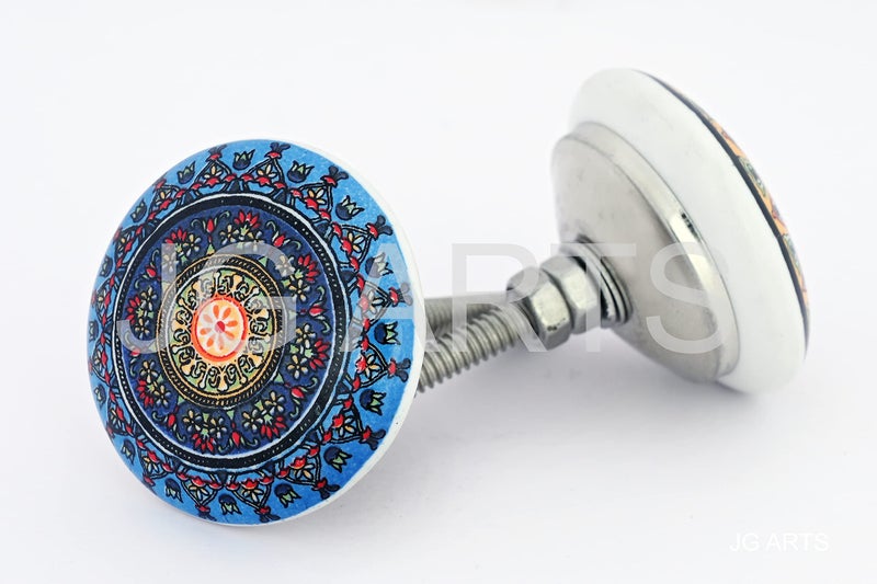 JGARTS 10 x Mix Vintage Look Flower Ceramic Knobs Door Handle Cabinet Drawer Cupboard Pull Mandala Xfer New - Image 4